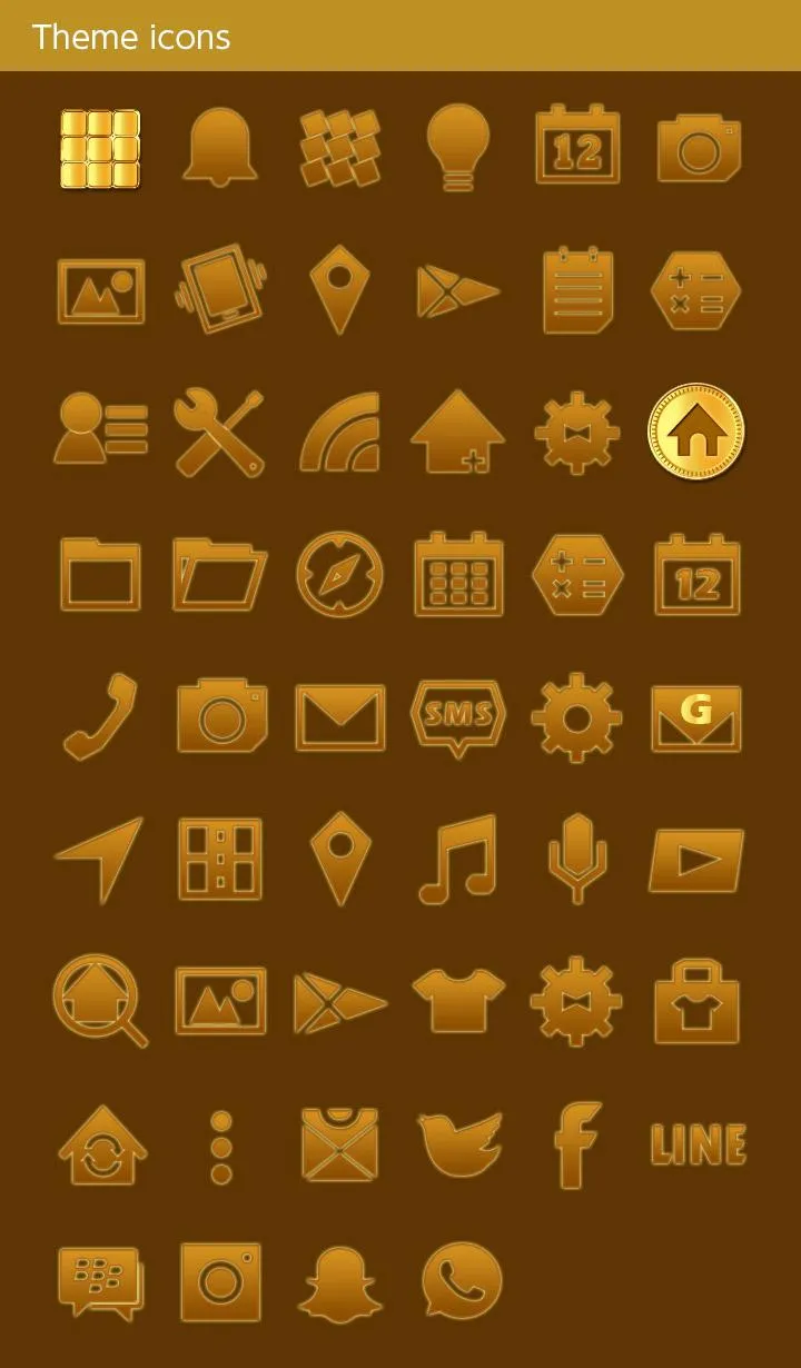 Gold Ingots +HOME Theme | Indus Appstore | Screenshot