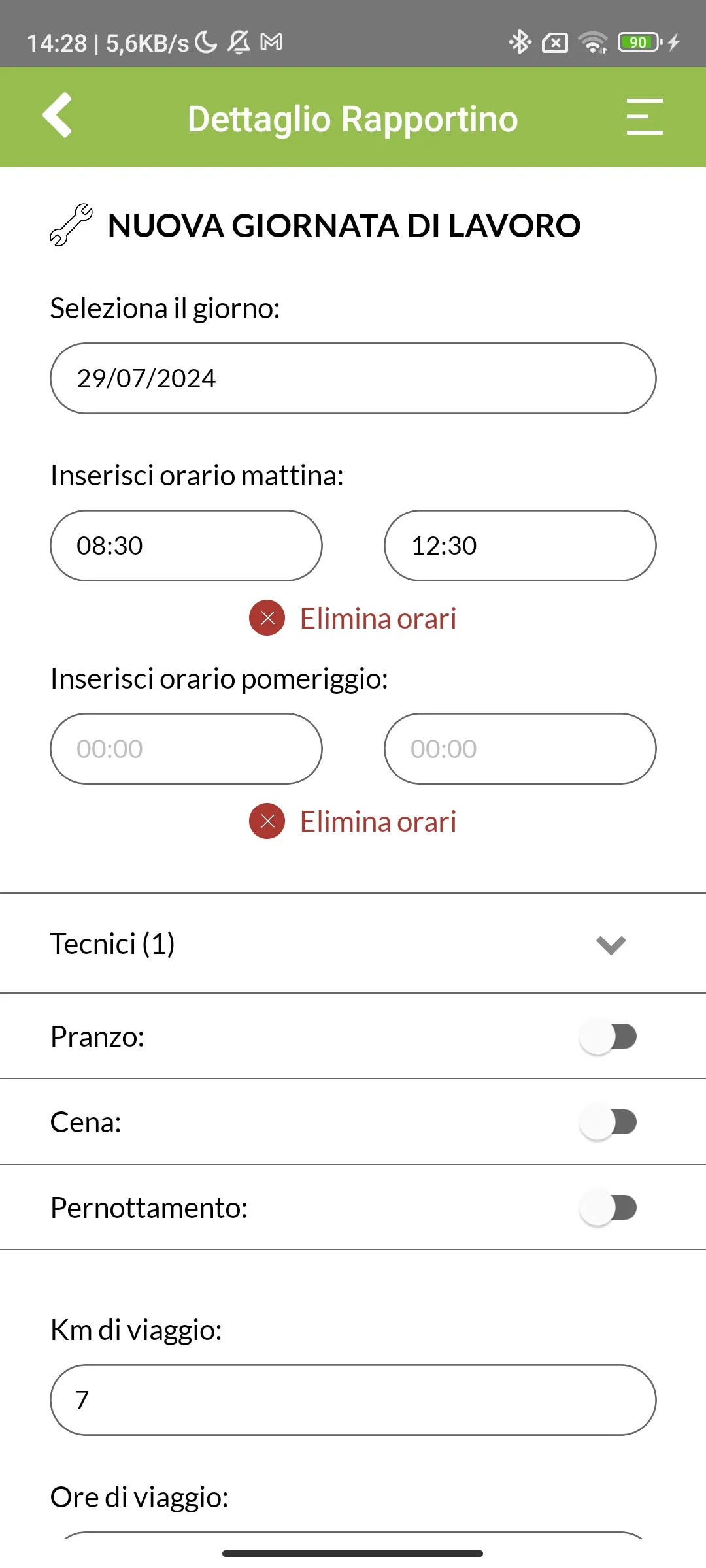 Rapportini Lavoro | Indus Appstore | Screenshot