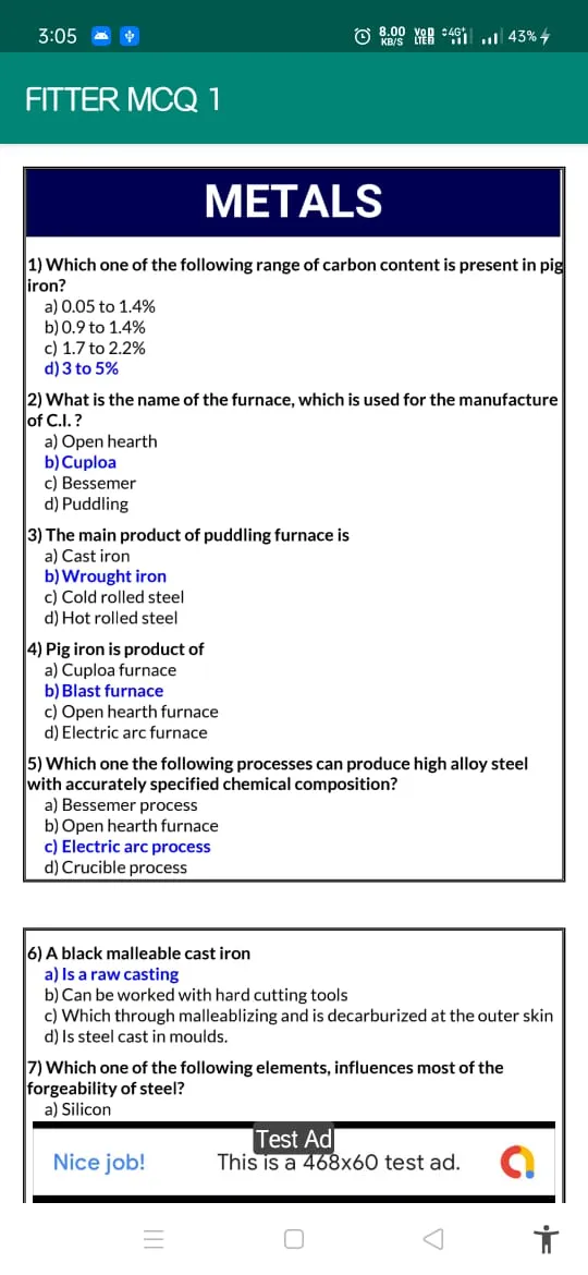 FITTER MCQ QUESTION BANK | Indus Appstore | Screenshot