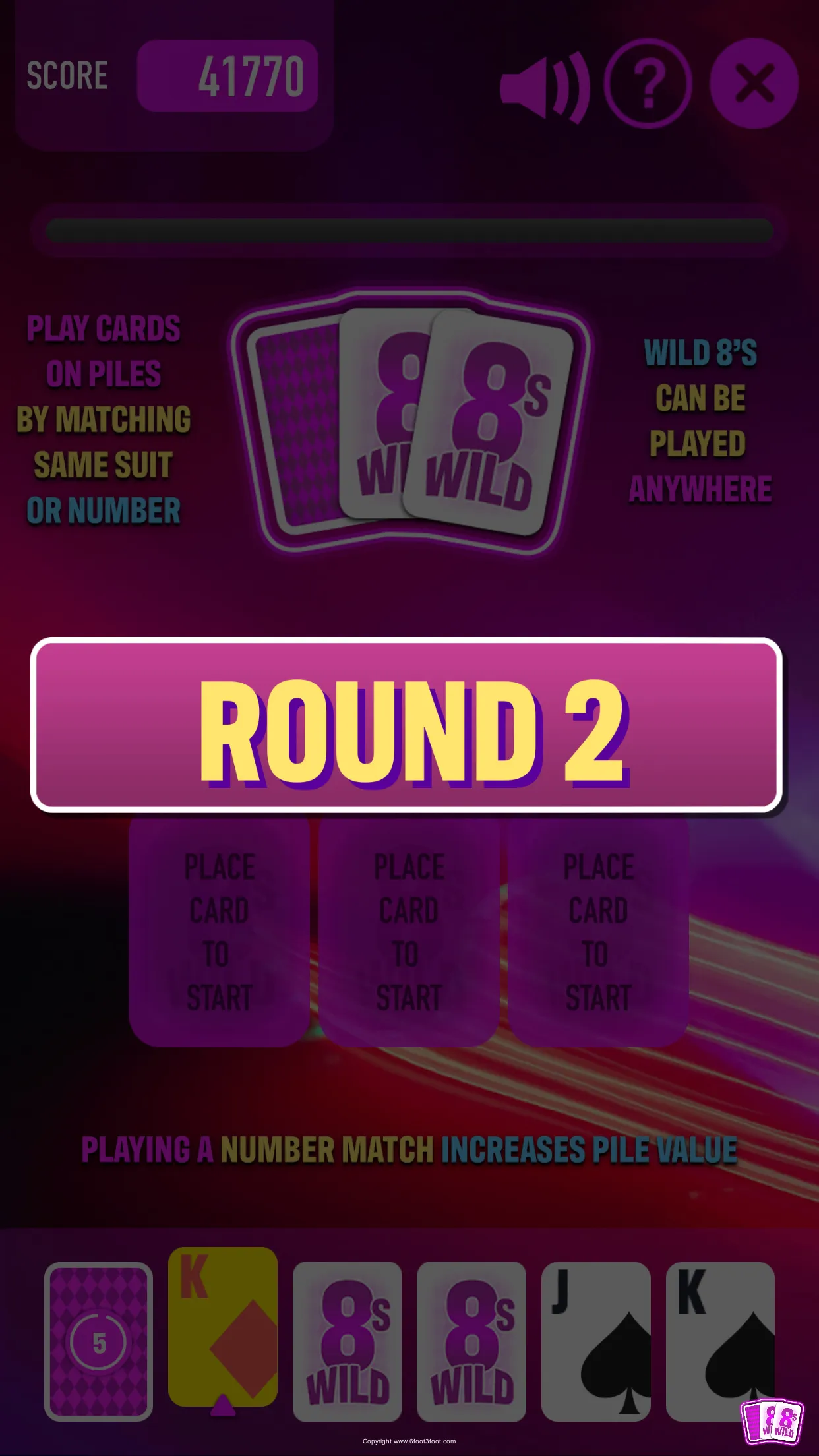 8's Wild! Solitaire | Indus Appstore | Screenshot