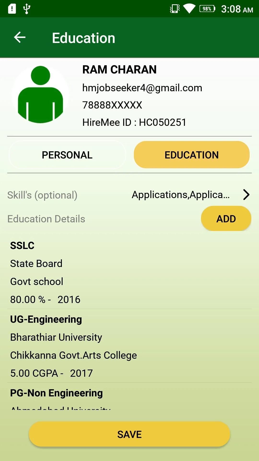 HireMee Assessment | Indus Appstore | Screenshot