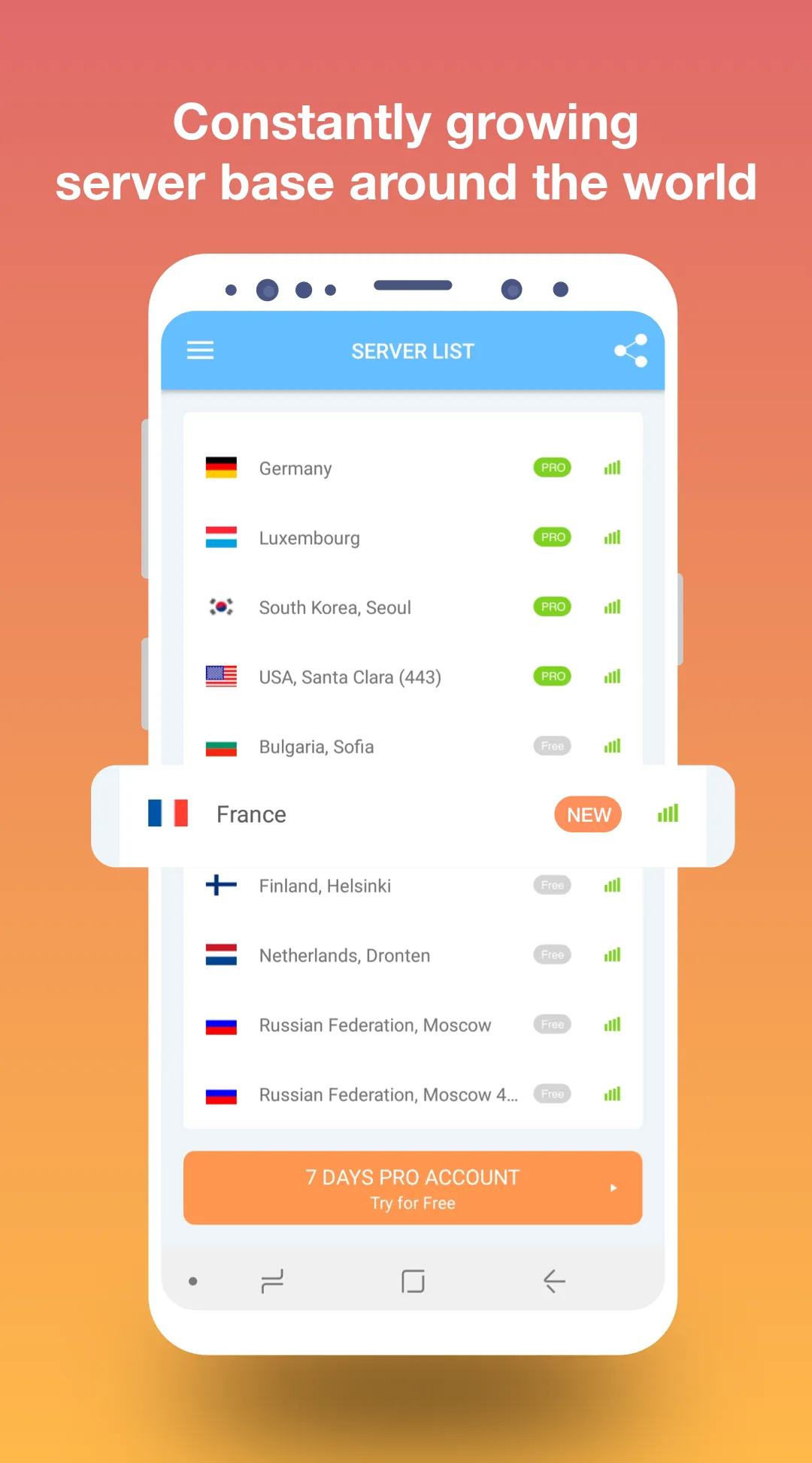 VPN servers in Russia | Indus Appstore | Screenshot