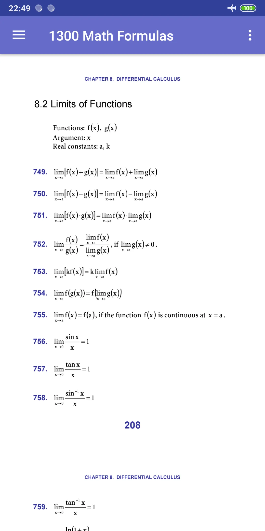 1300 Math Formulas | Indus Appstore | Screenshot