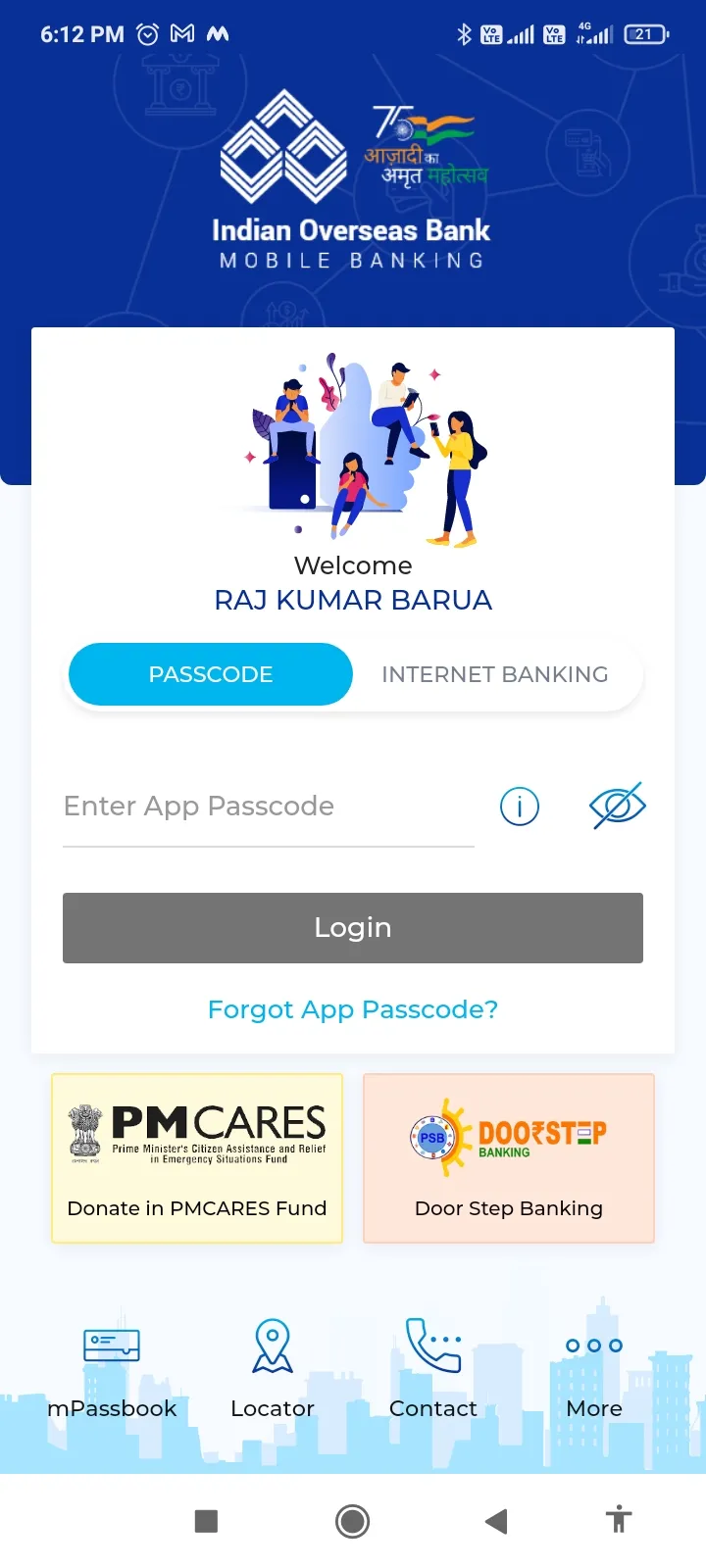 IOB Mobile | Indus Appstore | Screenshot