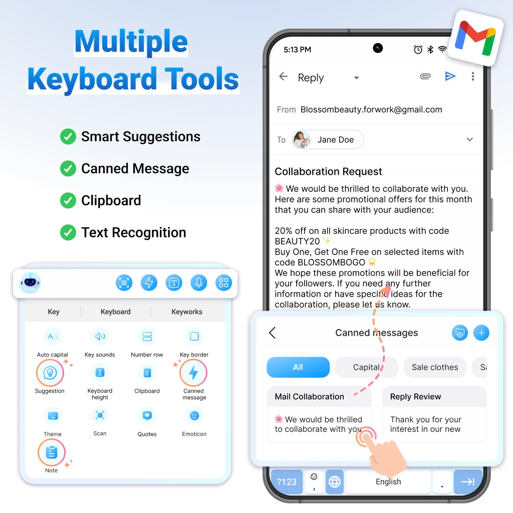 AI Keyboard: Writer, Fonts | Indus Appstore | Screenshot