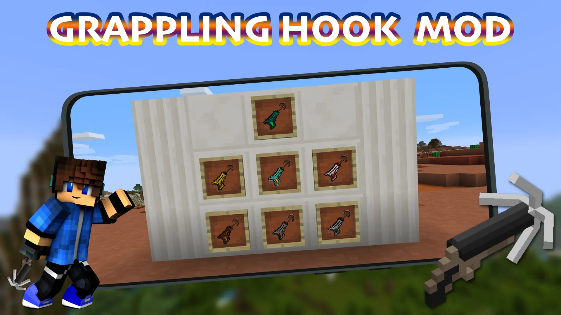 Grappling Hook Mod for MCPE | Indus Appstore | Screenshot