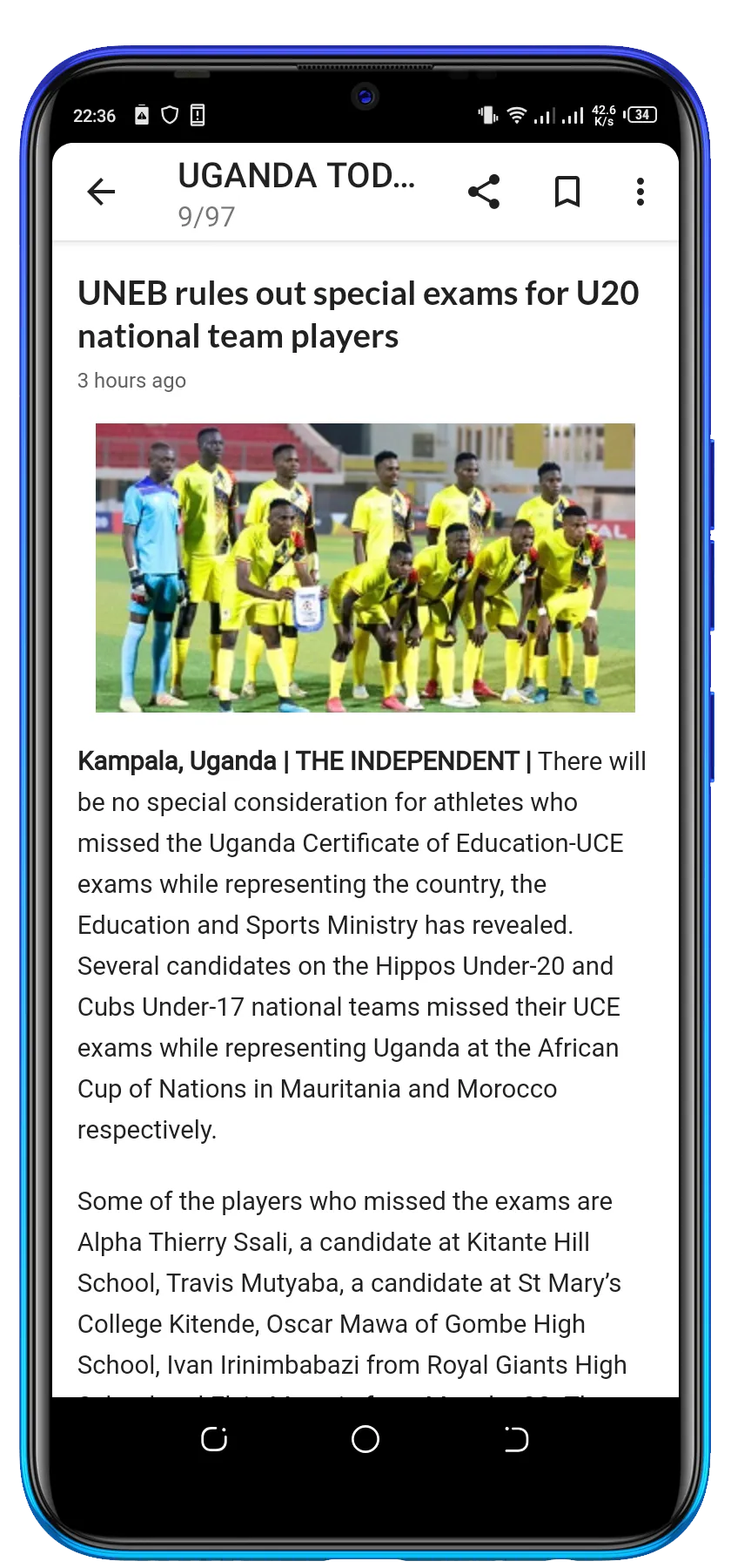 Uganda News Today | Indus Appstore | Screenshot