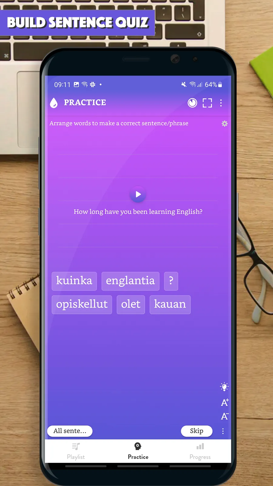 Finnish Sentence Master | Indus Appstore | Screenshot