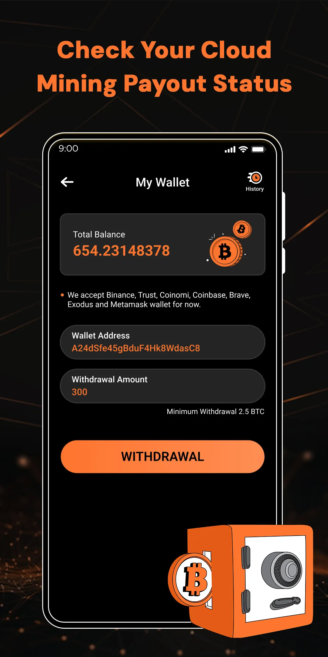 Bitcoin miner BTC cloud mining | Indus Appstore | Screenshot