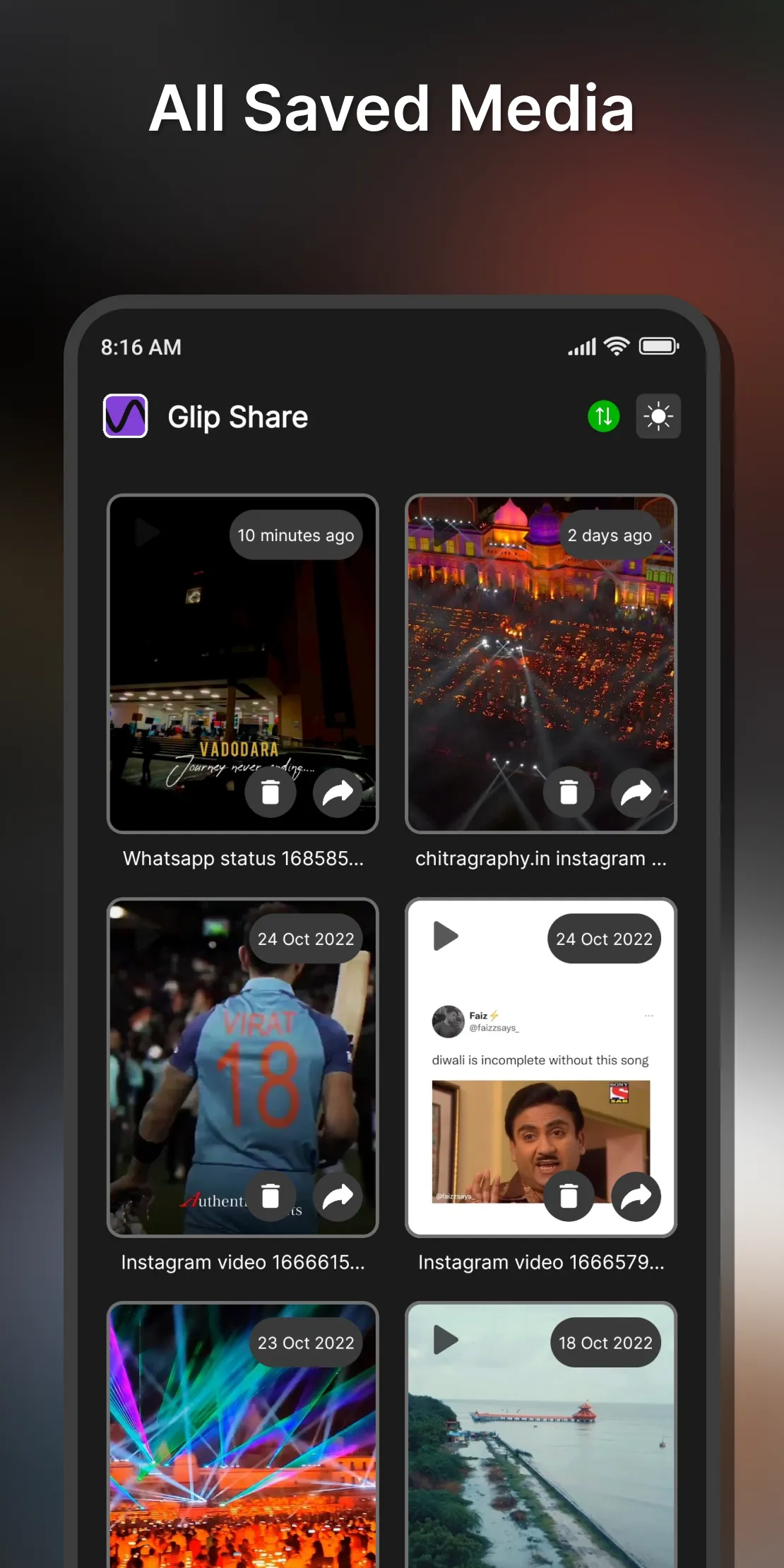 Glip share: Video Downloader | Indus Appstore | Screenshot