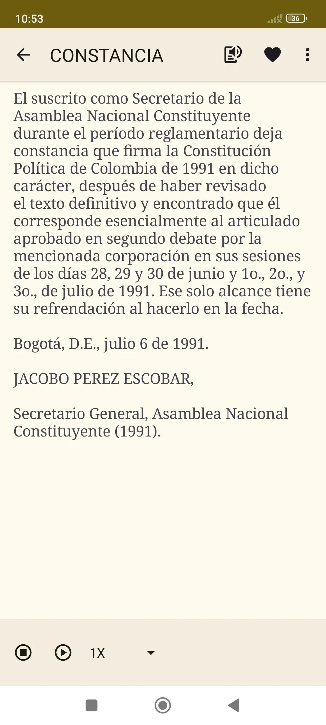 Constitución de Colombia | Indus Appstore | Screenshot