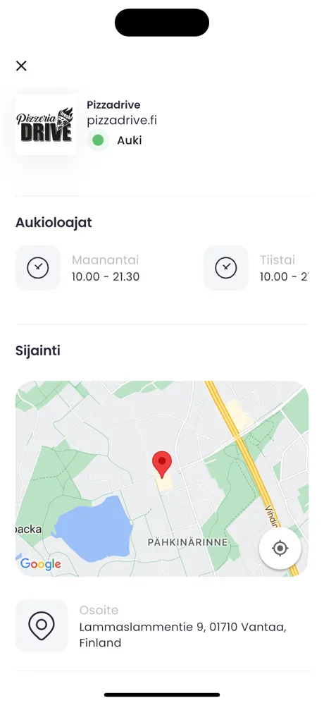 Pizza Drive - Vantaa | Indus Appstore | Screenshot