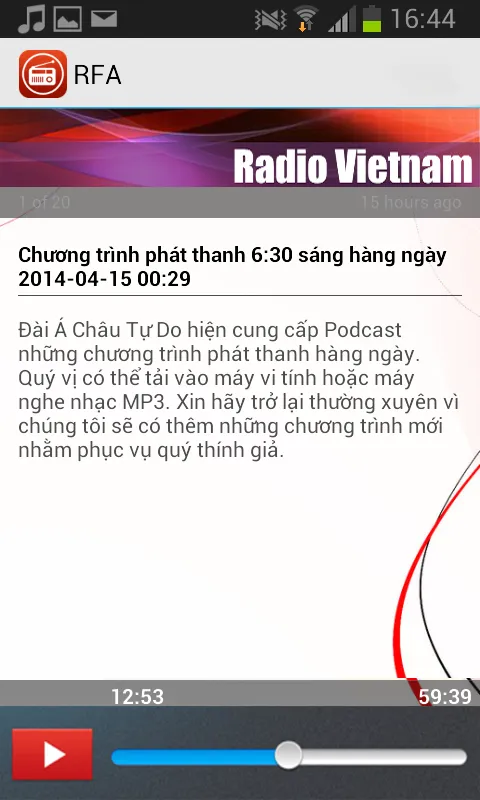 Radio Vietnam | Indus Appstore | Screenshot