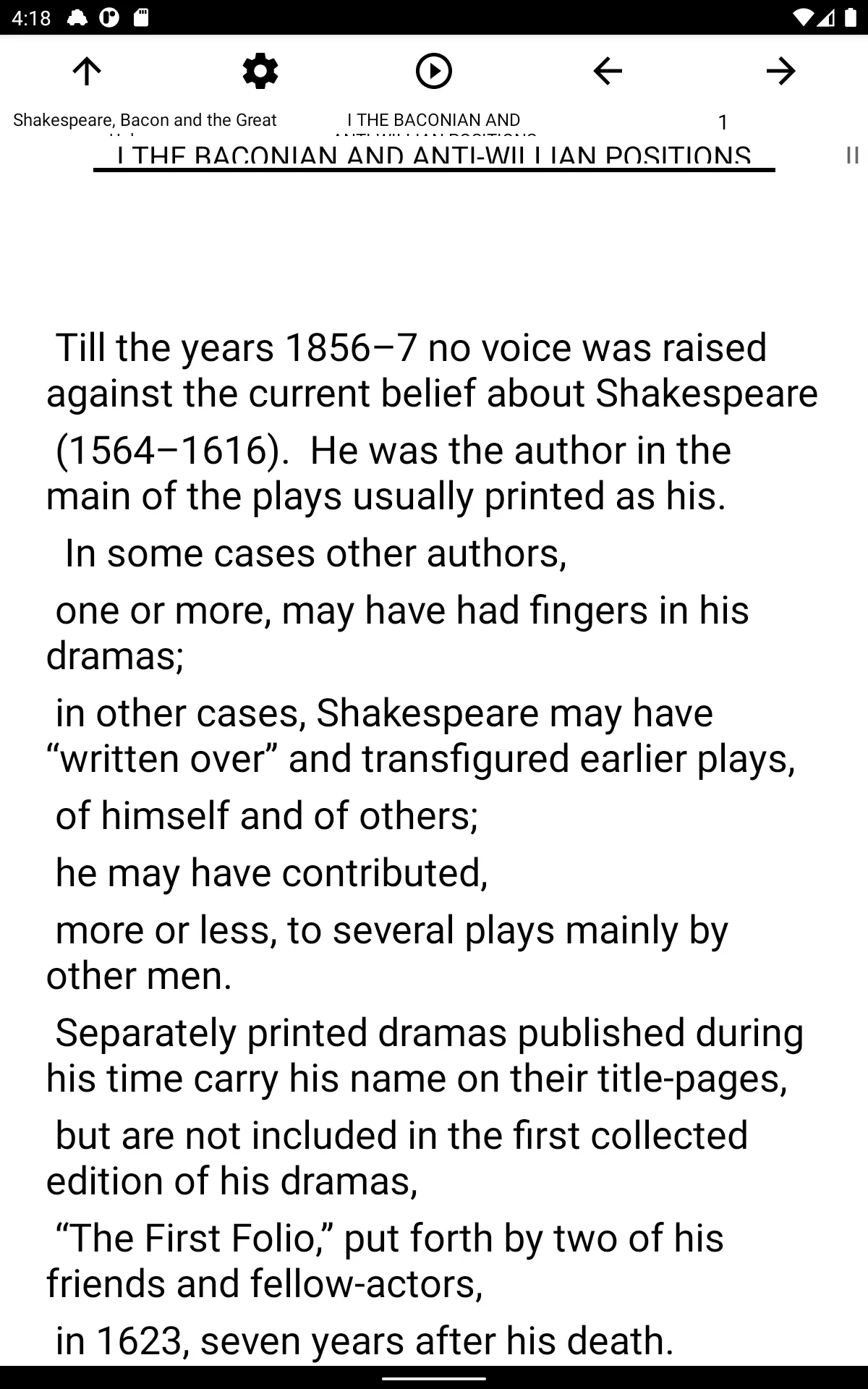 Book, Shakespeare, Bacon and t | Indus Appstore | Screenshot