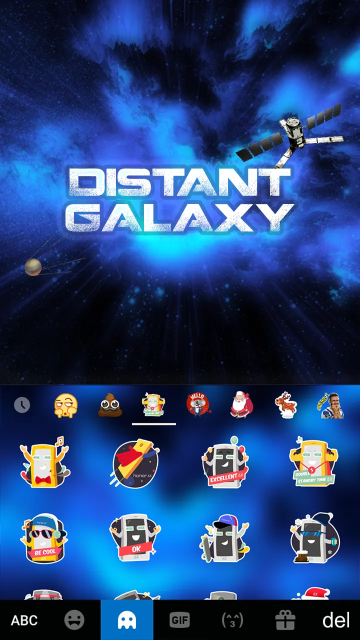 Distant Galaxy Kika EmojiTheme | Indus Appstore | Screenshot