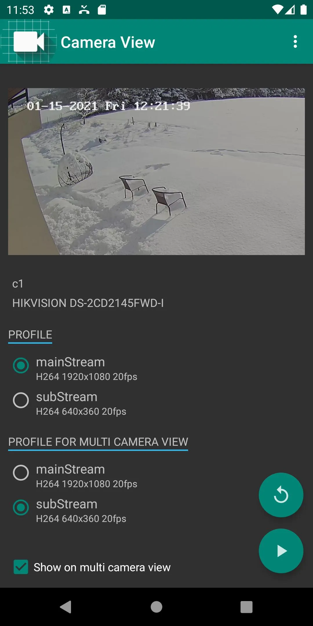 IP Camera Viewer | Indus Appstore | Screenshot