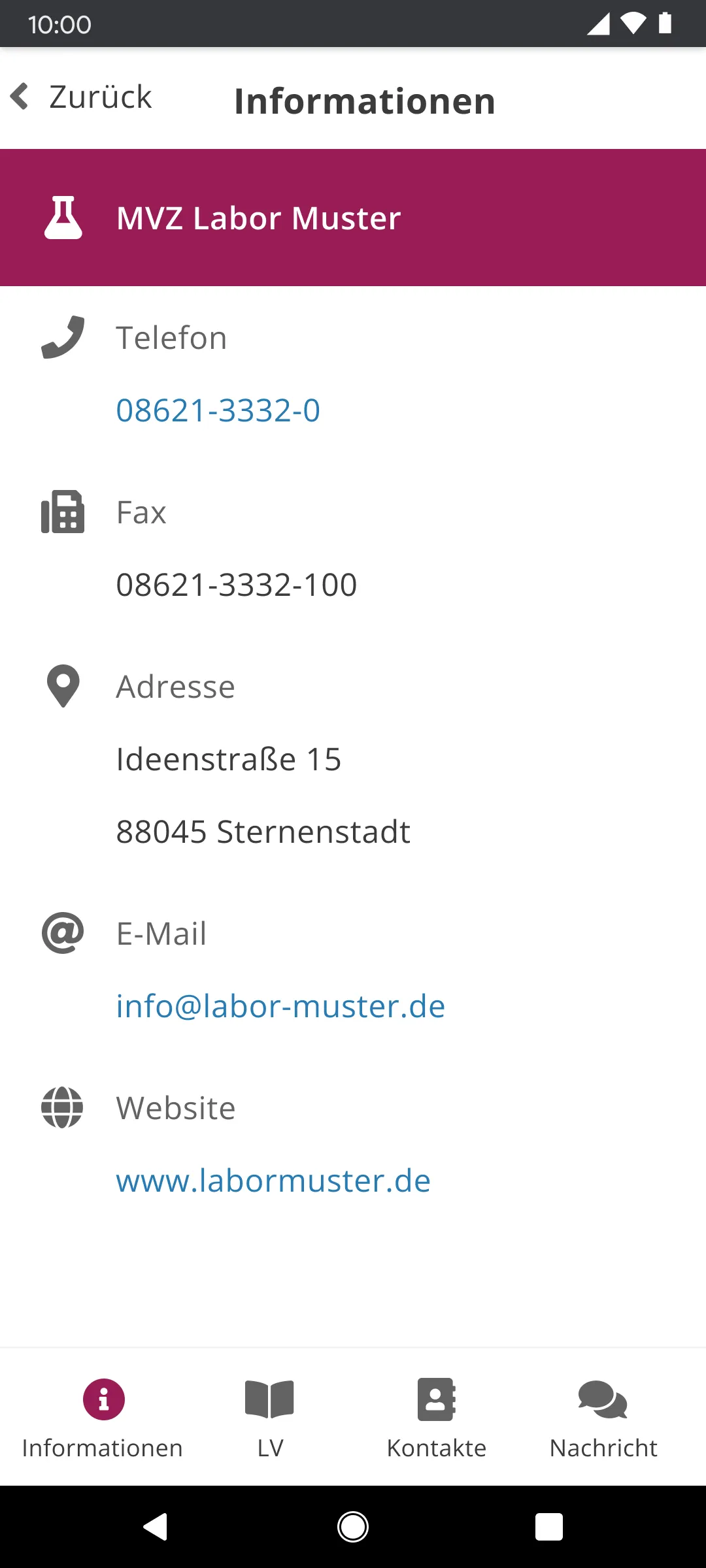 MVZ Labor Cottbus | Indus Appstore | Screenshot