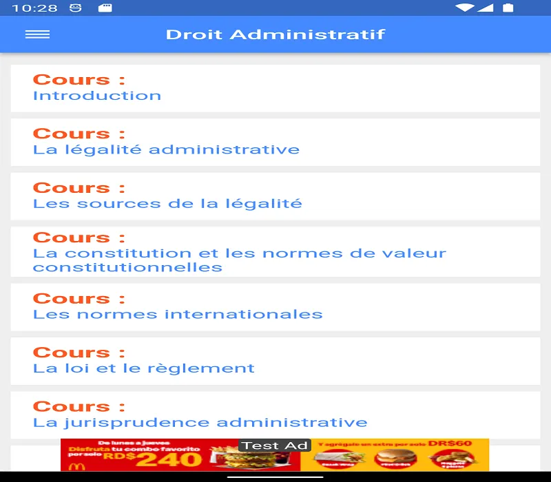 Droit Administratif : Cours | Indus Appstore | Screenshot