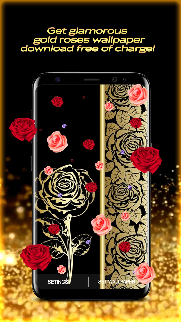 Golden Rose Live Wallpaper HD | Indus Appstore | Screenshot