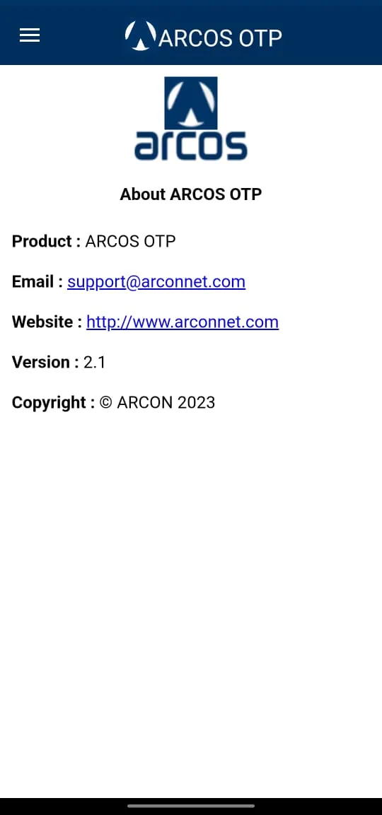 ARCON OTP | Indus Appstore | Screenshot