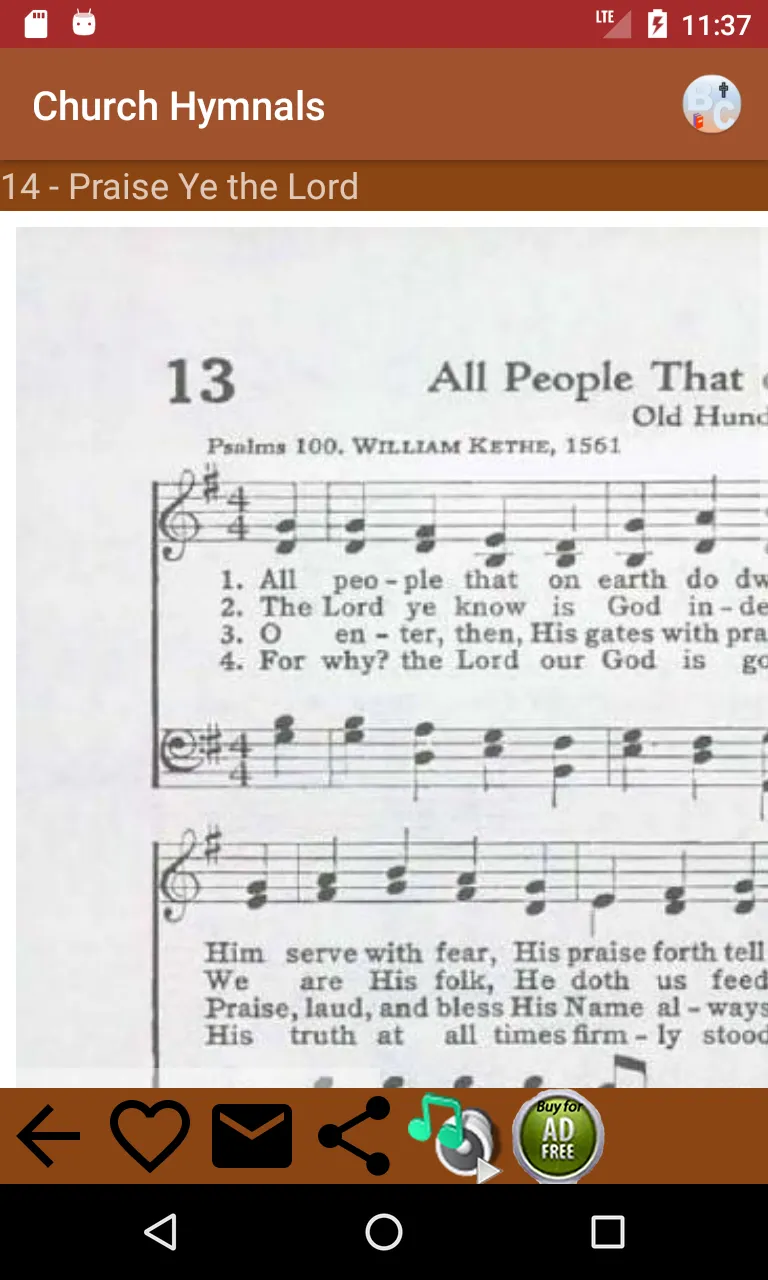 The Church Hymnal | Indus Appstore | Screenshot