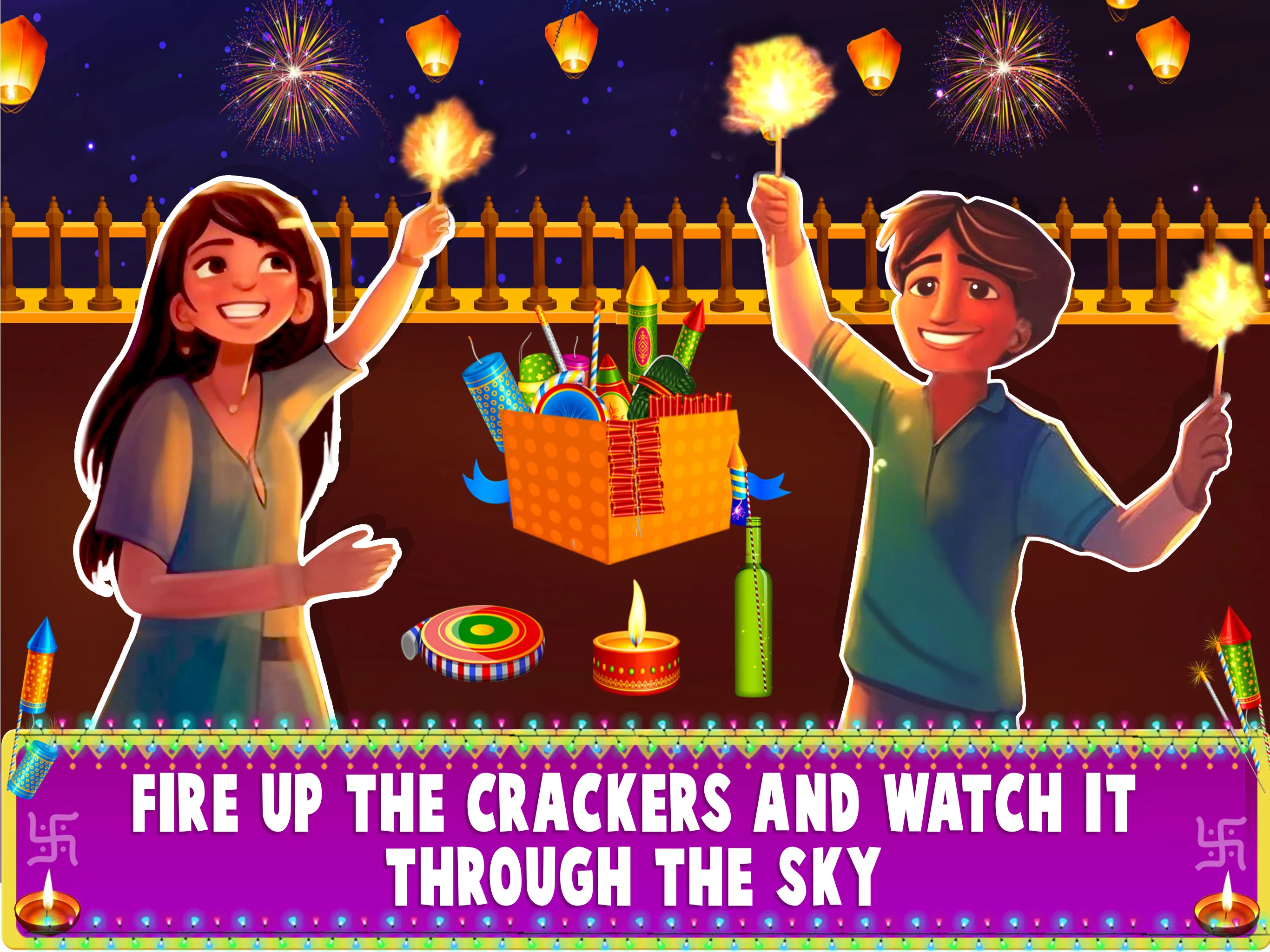 Indian Diwali Celebration Game | Indus Appstore | Screenshot