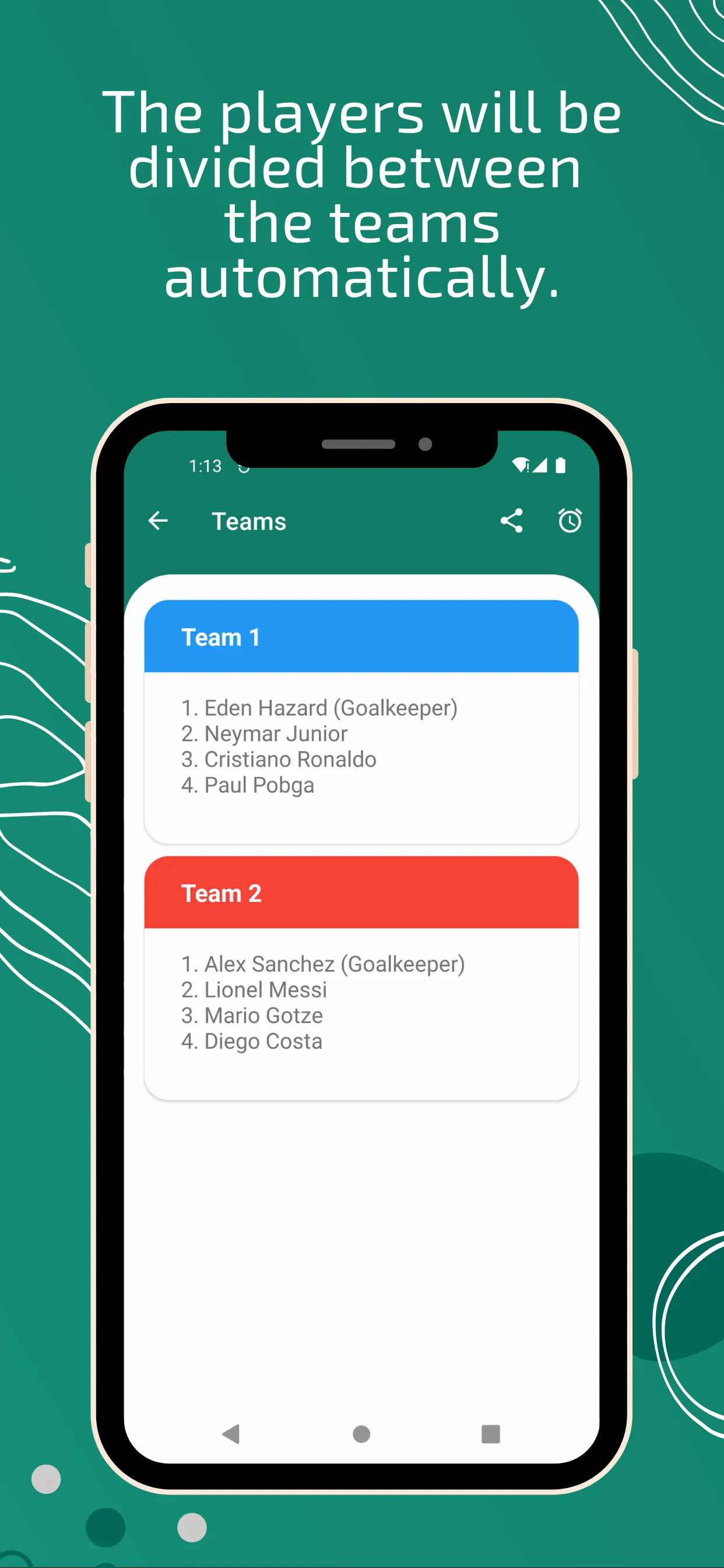 Game Teams Generator | Indus Appstore | Screenshot