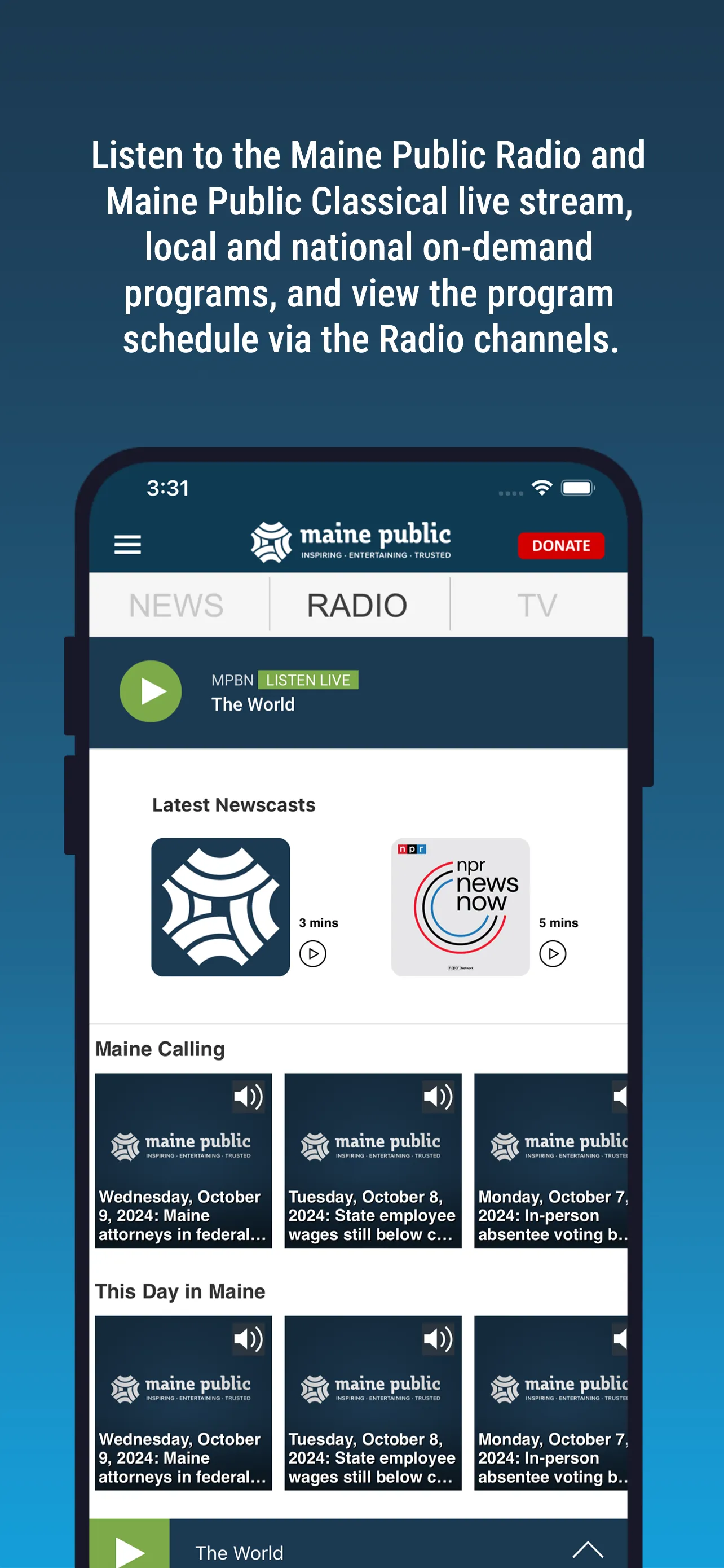 Maine Public Broadcasting App | Indus Appstore | Screenshot