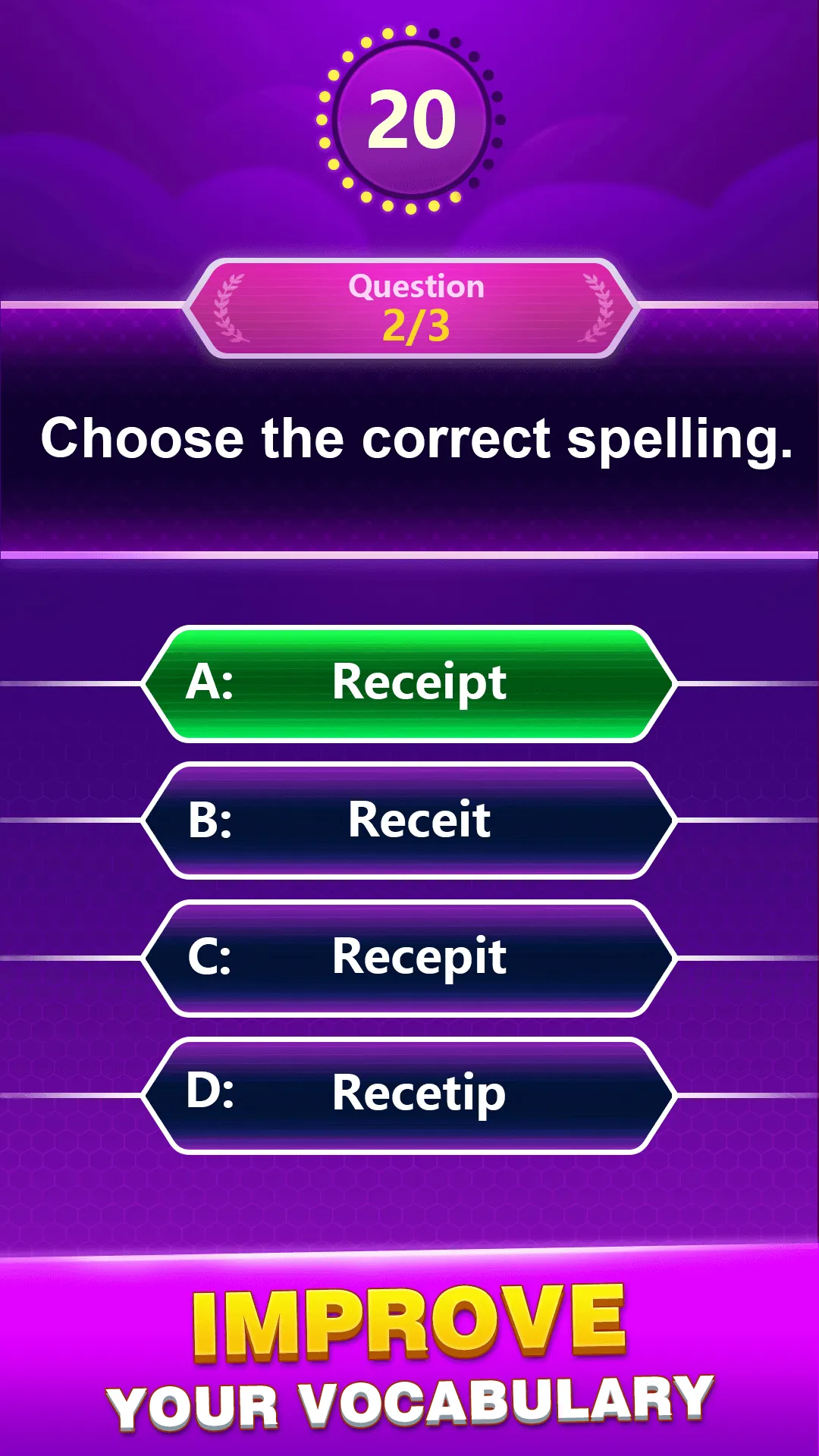 Spelling Quiz - Word Trivia | Indus Appstore | Screenshot