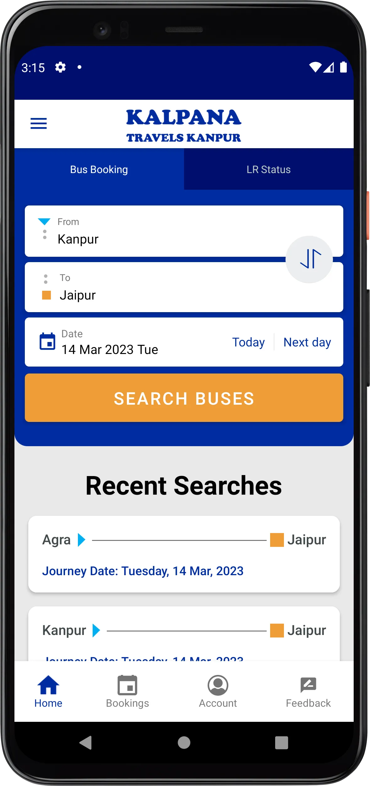 Kalpana Travels Kanpur | Indus Appstore | Screenshot