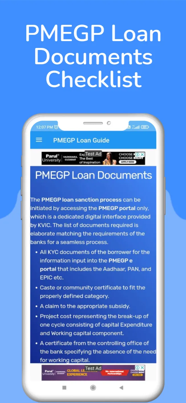 PMEGP Loan Guide App Business | Indus Appstore | Screenshot