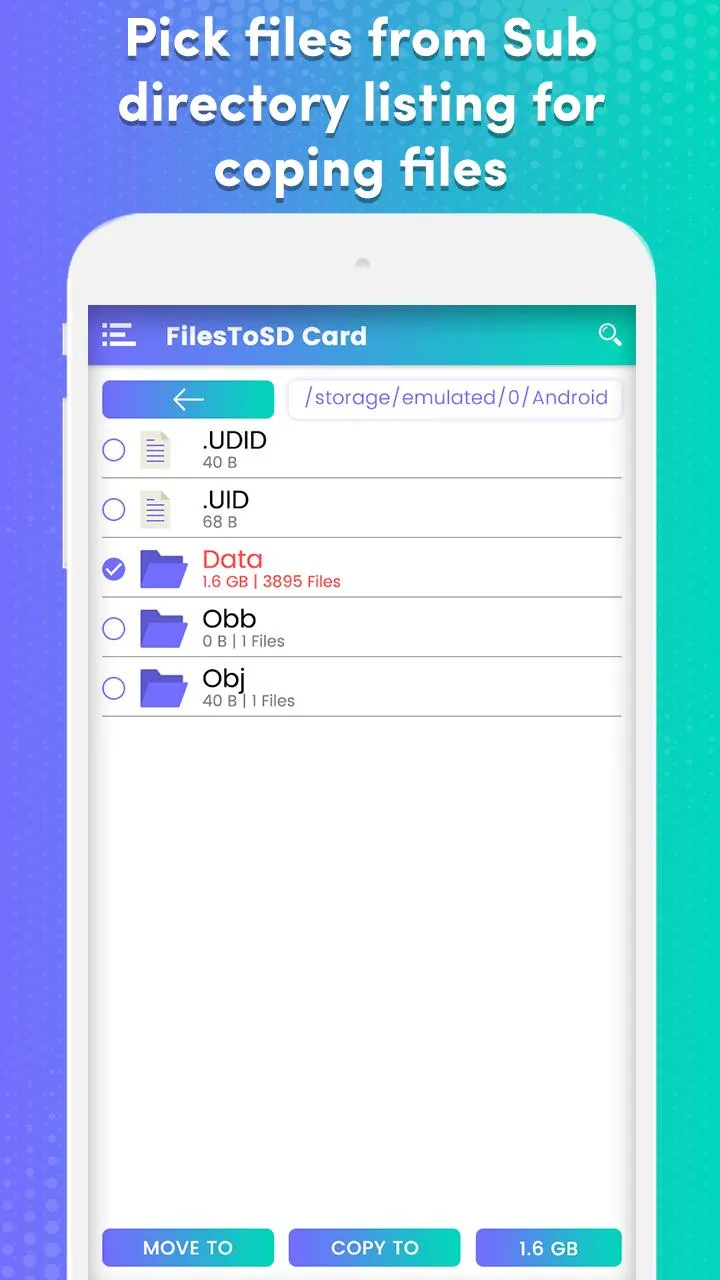 Transfer phone to SD Card – Fi | Indus Appstore | Screenshot