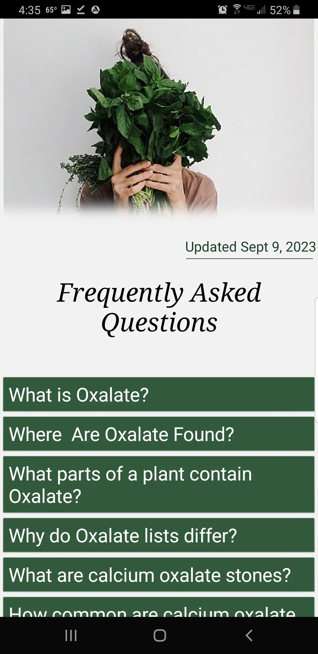 Oxalate Counts (Kidney Stones) | Indus Appstore | Screenshot