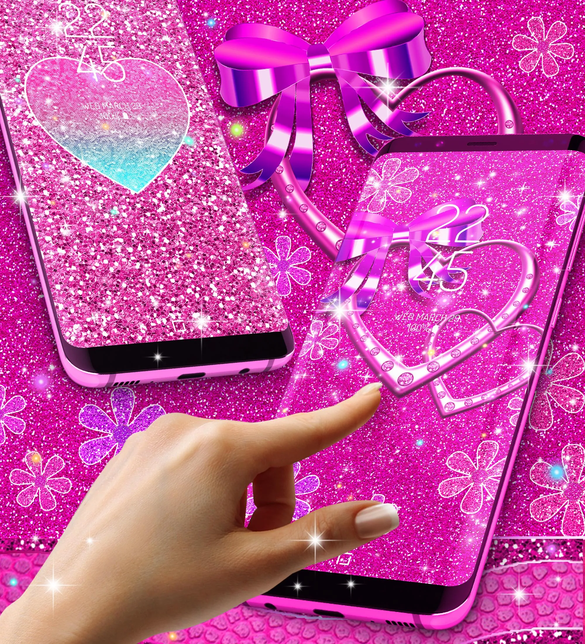 Pink glitter live wallpaper | Indus Appstore | Screenshot