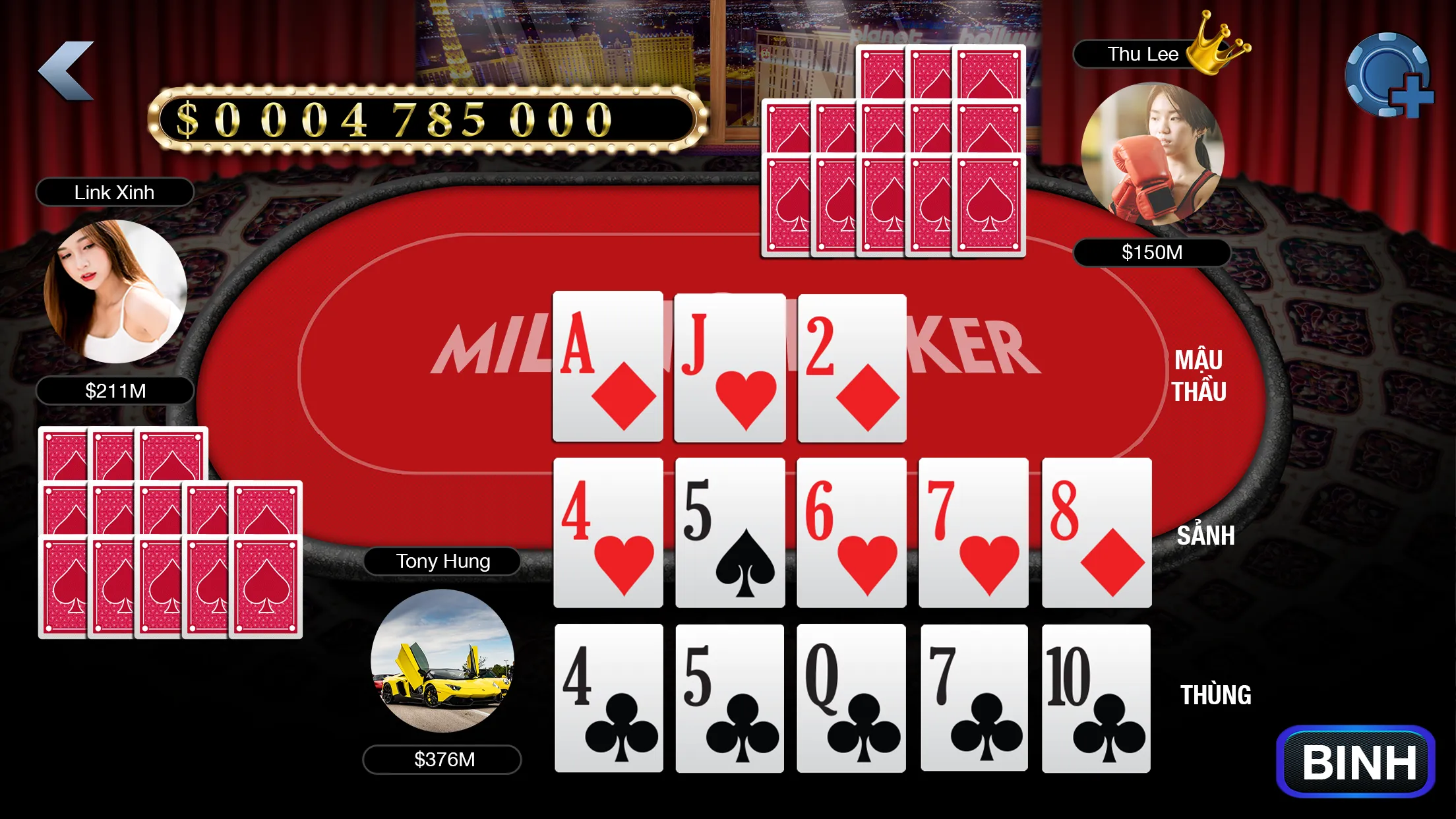 Milano Poker: Ta La & Tien Len | Indus Appstore | Screenshot