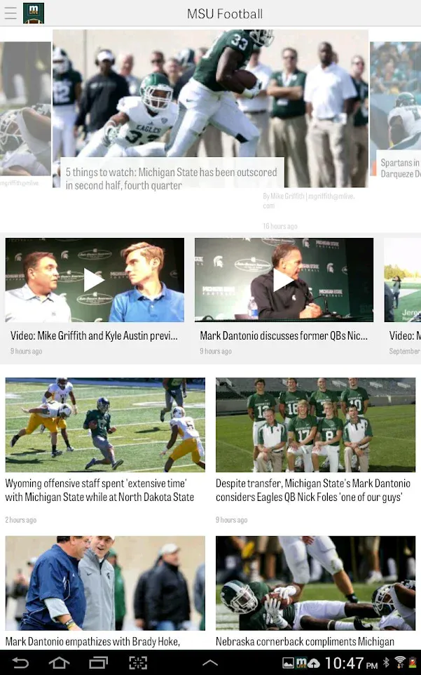 MLive.com: MSU Football News | Indus Appstore | Screenshot