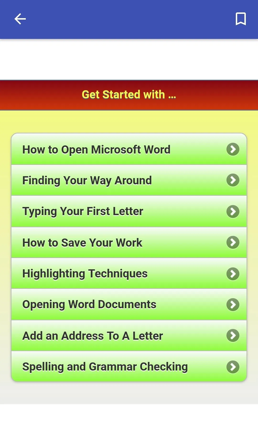 For Word Tutorial | Indus Appstore | Screenshot