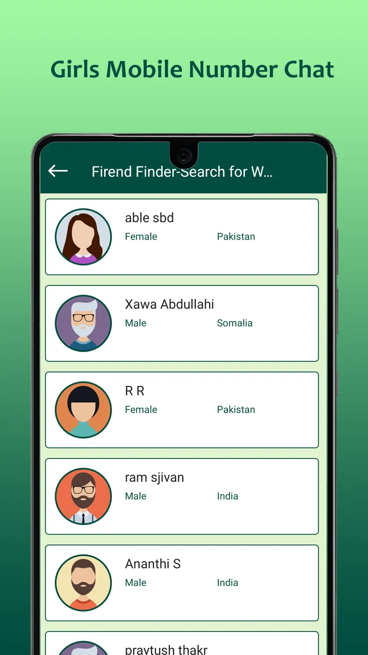 Friend Search For Girls Number | Indus Appstore | Screenshot