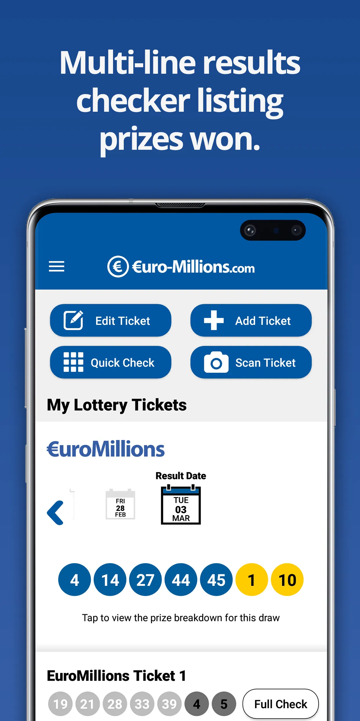 EuroMillions | Indus Appstore | Screenshot