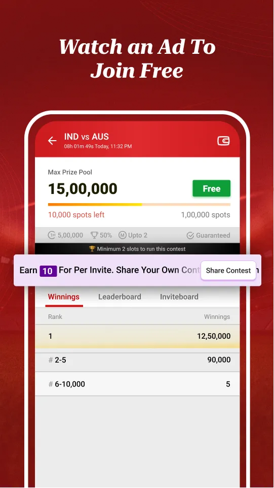 Prime11 Lite: Fantasy Sports | Indus Appstore | Screenshot