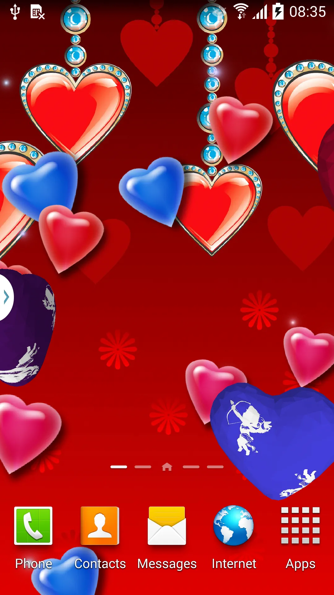 3D Hearts Live Wallpaper | Indus Appstore | Screenshot