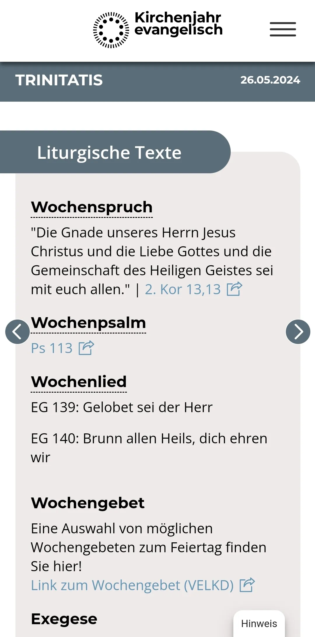 Kirchenjahr evangelisch | Indus Appstore | Screenshot