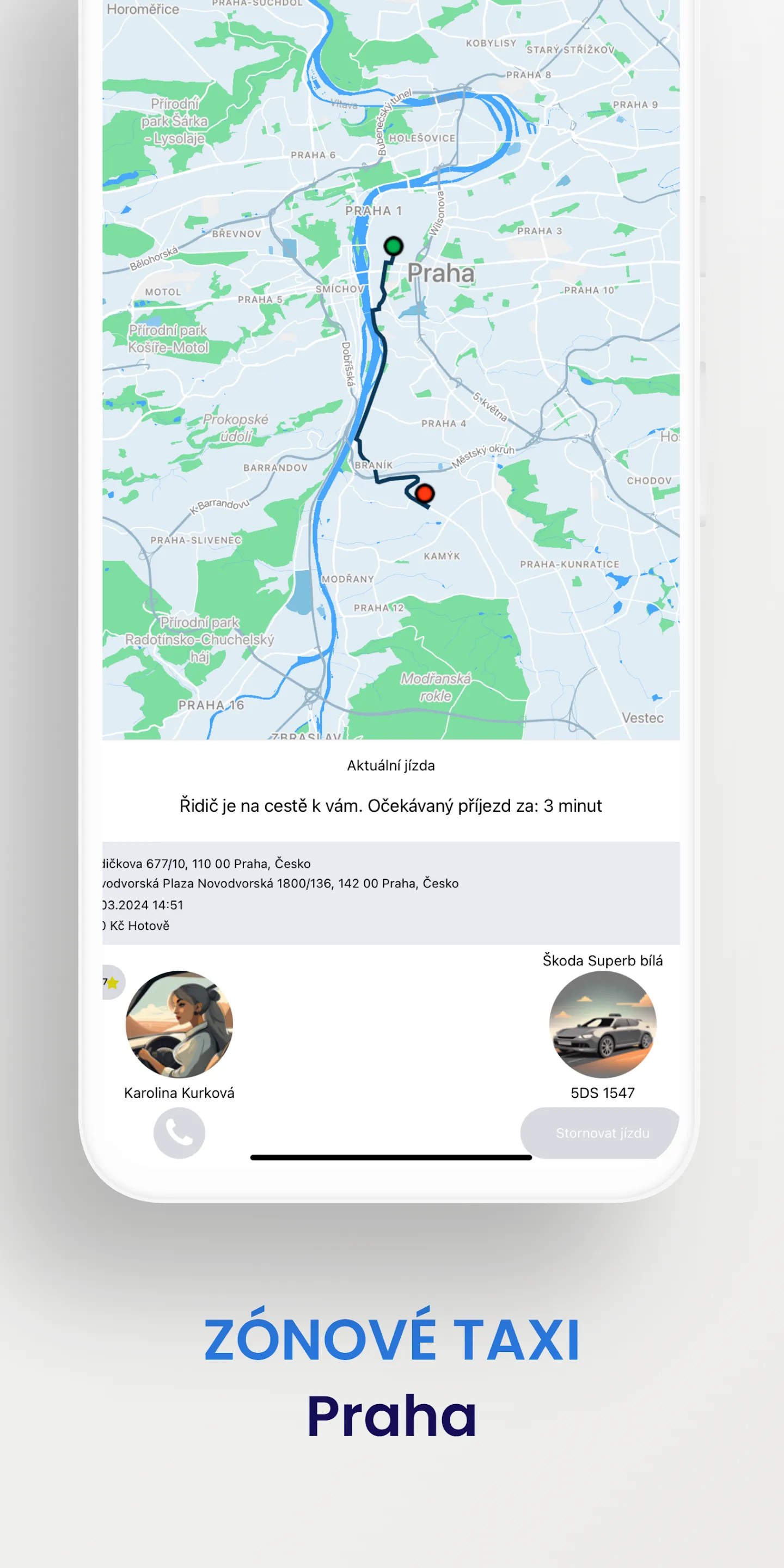 ZÓNOVÉ TAXI Praha | Indus Appstore | Screenshot