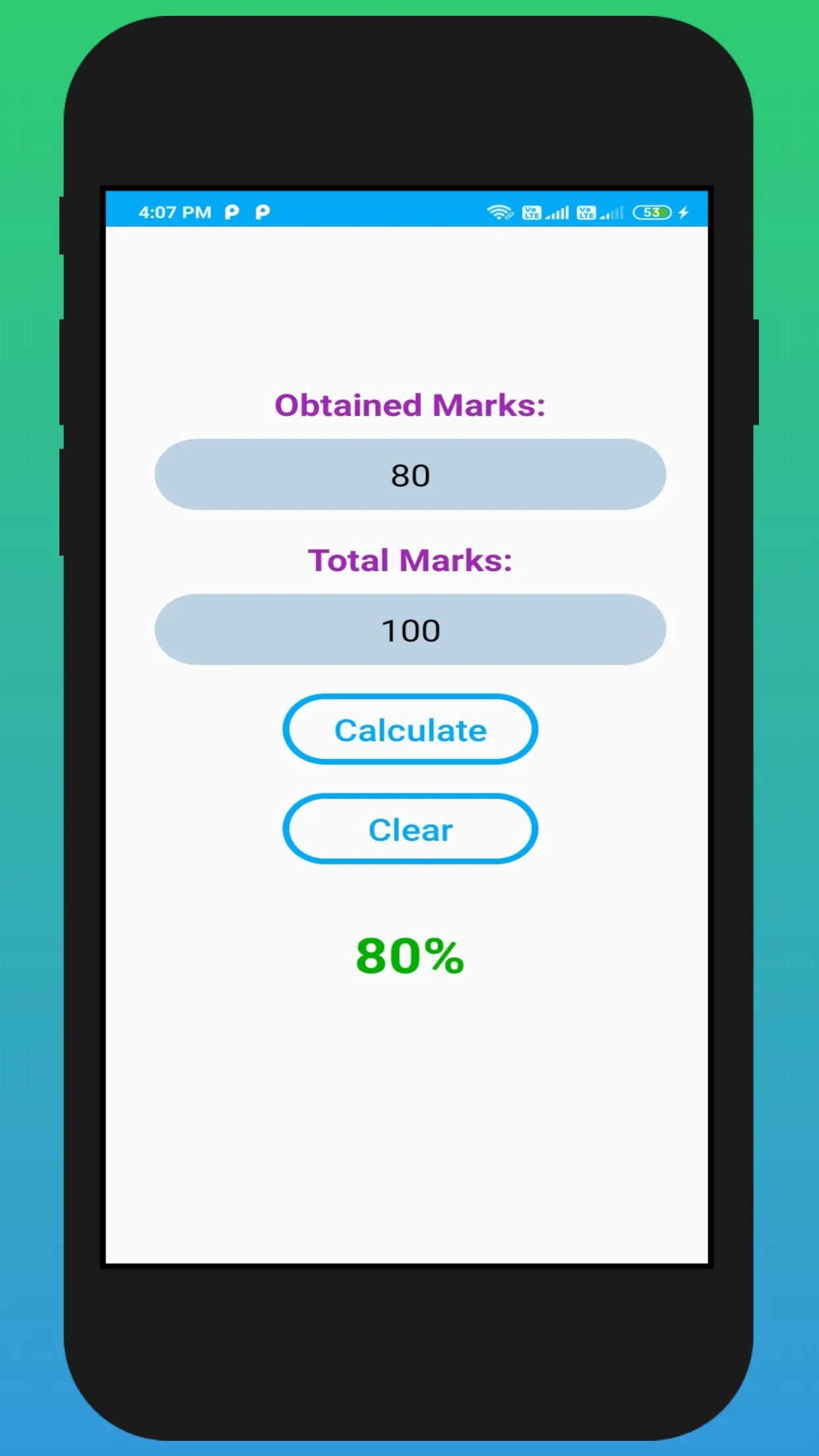 Marks Percentage Calculator | Indus Appstore | Screenshot