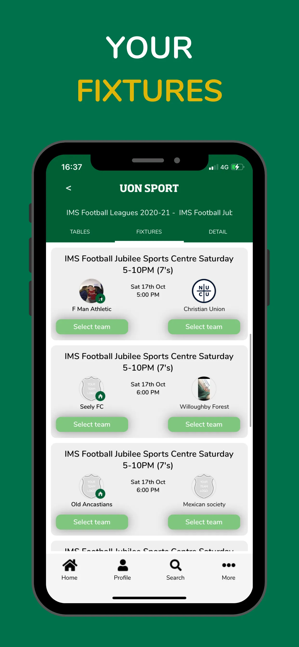 UoN Intramural Sport | Indus Appstore | Screenshot