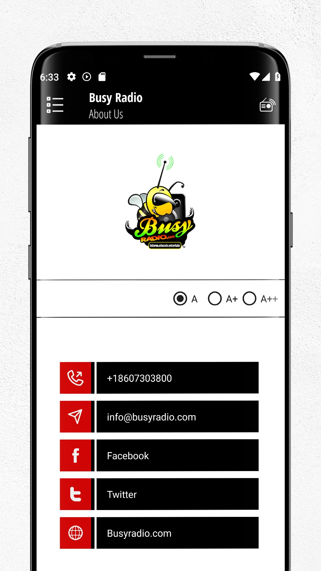 Busy Radio | Indus Appstore | Screenshot