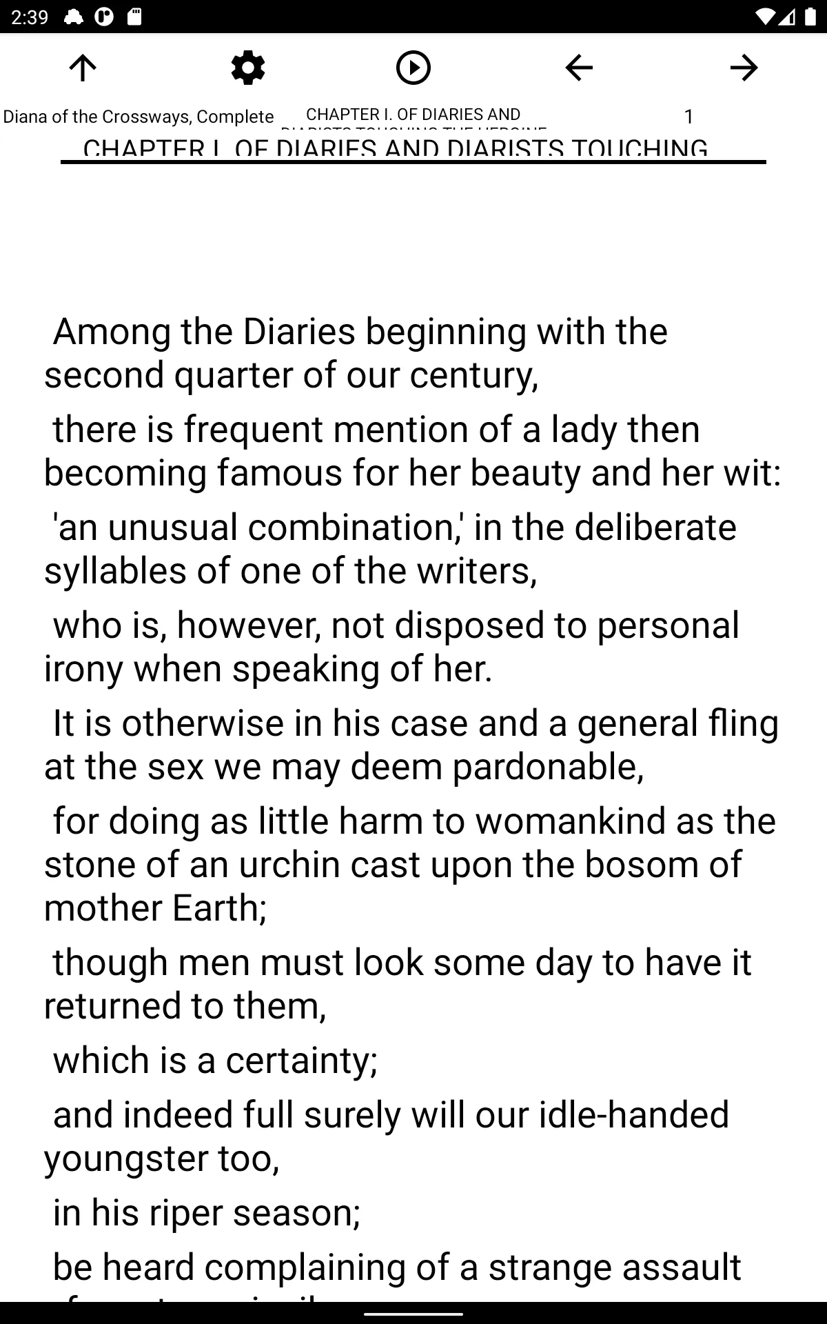 Book, Diana of the Crossways,  | Indus Appstore | Screenshot