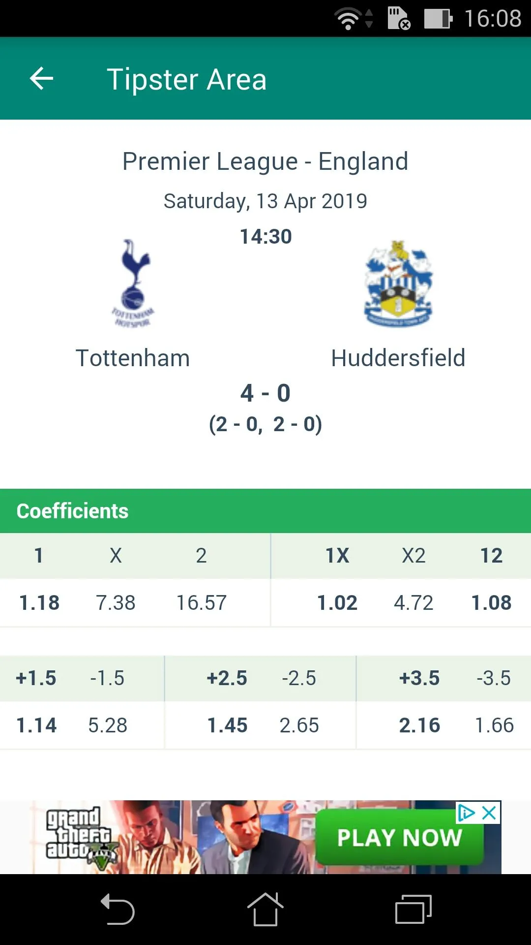 Football matches TipsterArea | Indus Appstore | Screenshot