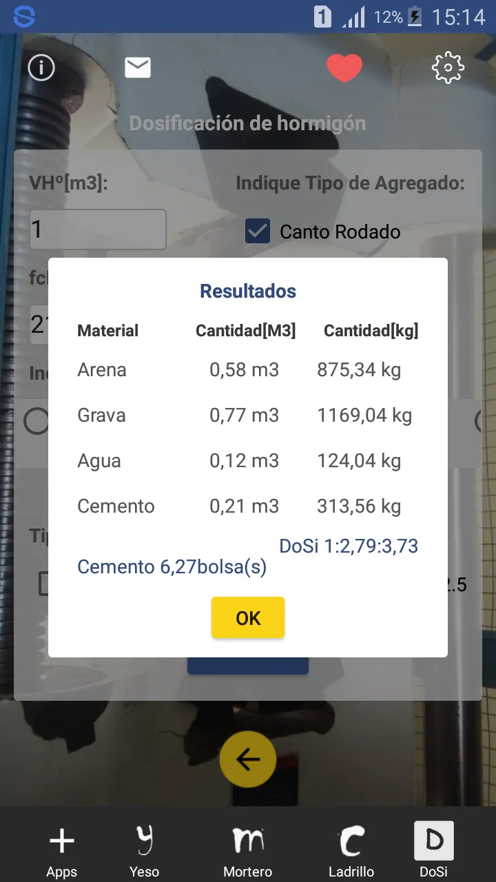 DoSi - Dosificación materiales | Indus Appstore | Screenshot