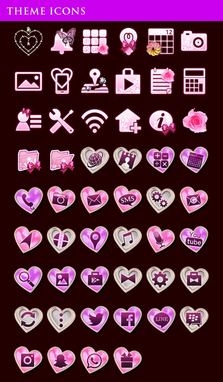 Decorative Hearts Theme +HOME | Indus Appstore | Screenshot